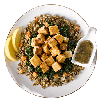 Roasted Tofu and Ancient Grain Salad Bowl