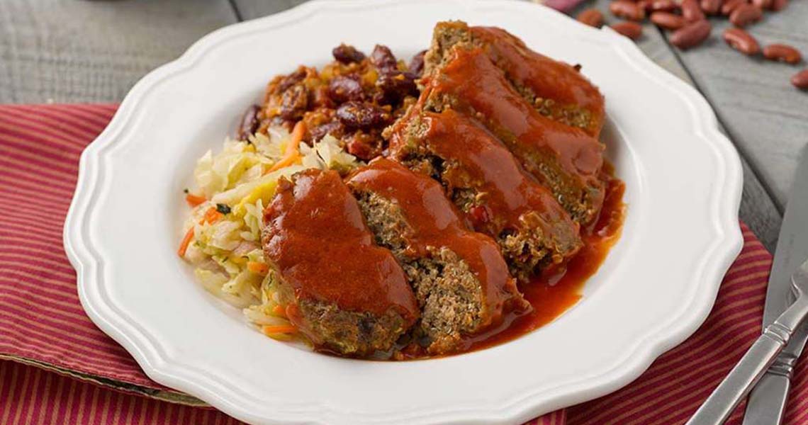 Southwest Bison Meatloaf with Smoky Tomato Glaze