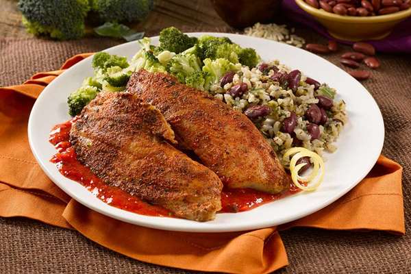 Blackened Tilapia with Red Pepper Coulis